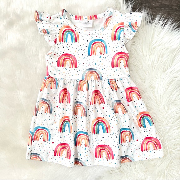 Brittanynj Boutique Other - Girl Boutique Colorful Rainbow Dress